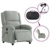 vidaXL Sill&oacute;n reclinable de masaje el&eacute;ctrico terciopelo gris claro