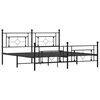 vidaXL Estructura cama sin colch&oacute;n con estribo metal negro 183x213 cm