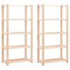 vidaXL Estanter&iacute;a 5 niveles 2 unidades madera pino maciza 250 kg