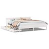 vidaXL Estructura de cama sin colch&oacute;n madera maciza blanca 200x200 cm