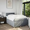 vidaXL Cama box spring con colchón tela gris claro 120x190 cm