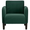 vidaXL Sill&oacute;n con reposabrazos Terciopelo Verde Oscuro 54 cm