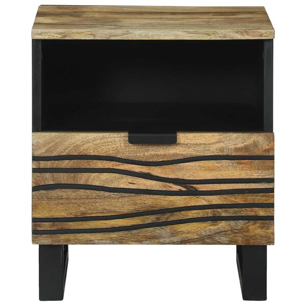 vidaXL Armario de Noche Marrón 40 x 33 x 46 cm Madera maciza de Acacia