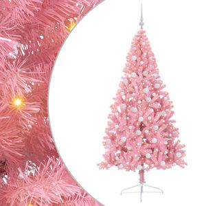 vidaXL &Aacute;rbol de Navidad Artificial Preiluminado Rosa 180 cm PVC
