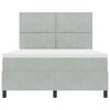 vidaXL Cama tipo Box Spring con colch&oacute;n Gris Claro 140 x 190 cm tela