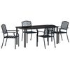 vidaXL Conjunto de Comedor de Jard&iacute;n 5 pcs Antracita