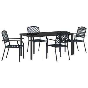vidaXL Conjunto de Comedor de Jard&iacute;n 5 pcs Antracita