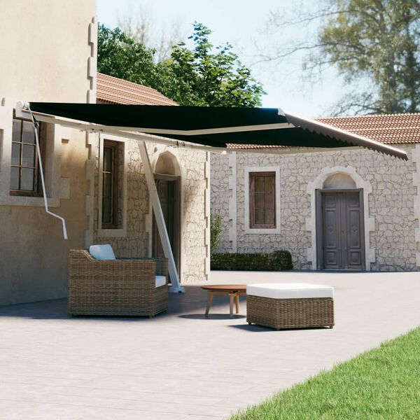 vidaXL Toldo de pie retr&aacute;ctil manual gris antracita 500x300 cm