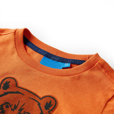 Camiseta infantil de manga larga naranja oscuro 92