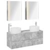 vidaXL Juego de muebles de ba&ntilde;o 5 pcs Gris Hormig&oacute;n