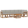 vidaXL Conjunto de sof&aacute;s de exterior 7 pcs Gris Natural y Claro