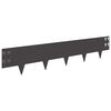 vidaXL Borde de C&eacute;sped 30 pcs 100 x 20 cm Acero Negro