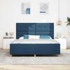vidaXL Estructura de cama con cabecera Azul 180 x 200 cm tela