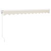 vidaXL Toldo retr&aacute;ctil aluminio y tela color crema 3x2,5 m