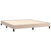 vidaXL Cama box spring con colch&oacute;n cuero sint&eacute;tico capuchino 180x200cm