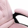 vidaXL Sill&oacute;n de oficina de masaje terciopelo rosa