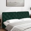vidaXL Cabecero de cama acolchado terciopelo verde oscuro 180 cm