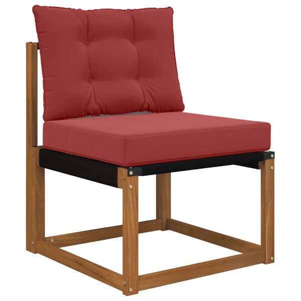 vidaXL Coj&iacute;n para sof&aacute; de exterior 2 pcs Rojo vino tinto Poli&eacute;ster