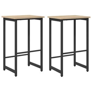 vidaXL Taburete de bar 2 uds. Roble Sonoma 40 x 32 x 74 cm