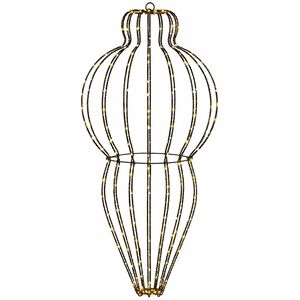 vidaXL Luz de adorno navide&ntilde;o 320 LED Blanco C&aacute;lido Di&aacute;m. 40 x 75 cm