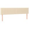 vidaXL Cama box spring con colch&oacute;n tela color crema 180x200 cm