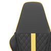 vidaXL Silla gaming cuero sint&eacute;tico negro y dorado