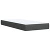vidaXL Cama box spring con colch&oacute;n tela gris oscuro 100x200 cm