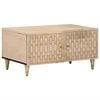 vidaXL Mesa de centro de madera maciza de mango 80x50x40 cm