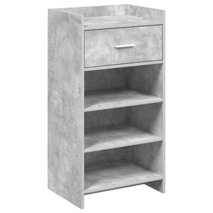 vidaXL Armario Zapatero con caj&oacute;n Gris Hormig&oacute;n 48 x 36 x 92 cm