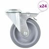 vidaXL Ruedas giratorias con agujero pasador 24 unidades 100 mm