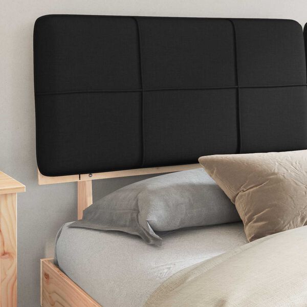 vidaXL Estructura de Cama con Cabecera Tapizada Negro 200 x 200 cm