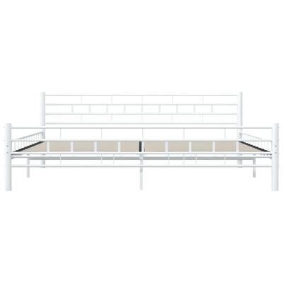 vidaXL Estructura de cama de metal blanca 180x200 cm