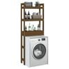 vidaXL Estante de baño madera maciza de pino marrón miel 63x26x171 cm