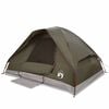 vidaXL Tienda de campa&ntilde;a familiar igl&uacute; 6 personas impermeable marr&oacute;n