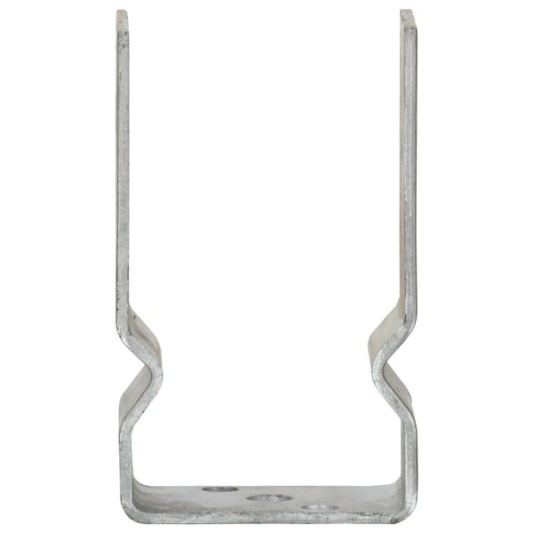 vidaXL Anclajes de valla 12 uds acero galvanizado plateado8x6x15 cm