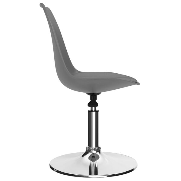 vidaXL Sillas de comedor giratorias 2 uds cuero sint&eacute;tico gris claro