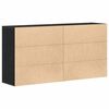 vidaXL Aparador 2 pcs Roble Negro 79 x 38 x 80 cm Madera de ingenier&iacute;a
