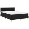 vidaXL Cama Box Spring LED con colch&oacute;n con LED Negro 160 x 200 cm tela