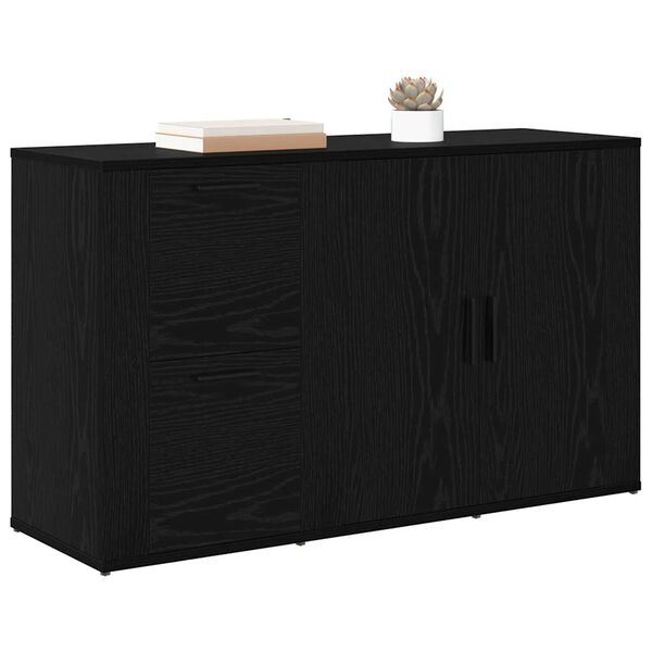 vidaXL con caj&oacute;n Roble negro 100 x 33 x 59.5 cm Madera contrachapada