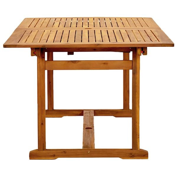 vidaXL Juego comedor de jard&iacute;n 5 pzas madera maciza acacia y textileno