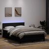 vidaXL Cama box spring con colch&oacute;n y LED terciopelo negro 160x210 cm