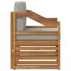 vidaXL Conjunto de sof&aacute;s de exterior con coj&iacute;n Natural 67 x 63 x 73 cm