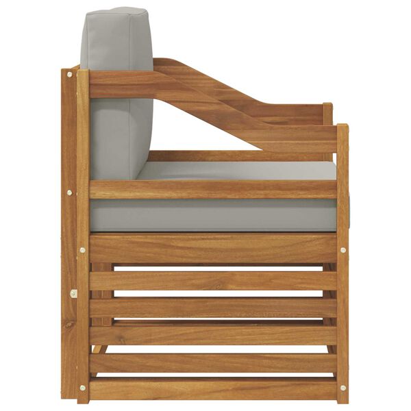 vidaXL Conjunto de sof&aacute;s de exterior con coj&iacute;n Natural 67 x 63 x 73 cm