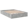 vidaXL Estructura de cama madera de ingeniería gris hormigón 135x190cm