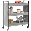 vidaXL Carrito de cocina madera de ingenier&iacute;a gris Sonoma 70x30x82 cm
