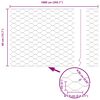 vidaXL Poste de Valla Plateado 10 x 0,4 m (malla de 50 mm) Acero