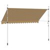 vidaXL Toldo manual retr&aacute;ctil 400 cm naranja y blanco a rayas