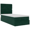 vidaXL Estructura de cama otomana colchones terciopelo verde oscuro
