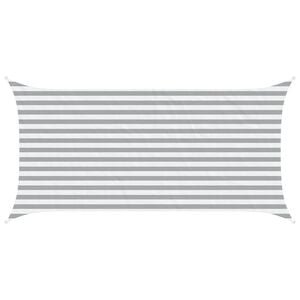 vidaXL Toldo Vela de Sombra Gris claro y blanco. 4 x 2 m