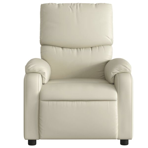 vidaXL Sill&oacute;n reclinable de cuero sint&eacute;tico crema